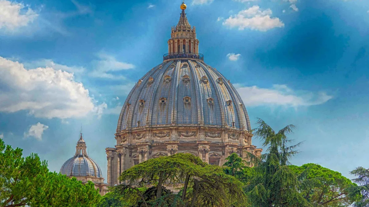 Papal tombs in the grottoes beneath St. Peter's Basilica on a Rome underground tour
